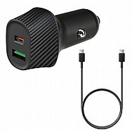 מטען לרכב 38W כולל 2 יציאות USB-A+USB-C וכבל MOWER USB-C מאוור דגם 573329 מטען לרכב 38W כולל 2 יציאות USB-A+USB-C וכבל MOWER USB-C מאוור דגם 573329