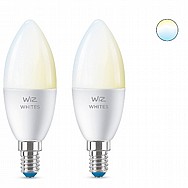 זוג נורות נר LED חכמות מבית WIZ וויז דגם SMART BULB 5W C37 E14 TW 2PF זוג נורות נר LED חכמות מבית WIZ וויז דגם SMART BULB 5W C37 E14 TW 2PF