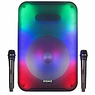 בידורית ניידת 2000W עם שני מיקרופונים מבית DOME דום דגם CLUB112 בידורית ניידת 2000W עם שני מיקרופונים מבית DOME דום דגם CLUB112