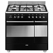 תנור דו תאי משולב כיריים 90 ס"מ מבית SMEG סמאג דגם SCB92 תנור דו תאי משולב כיריים 90 ס"מ מבית SMEG סמאג דגם SCB92